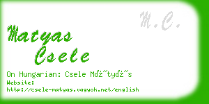 matyas csele business card